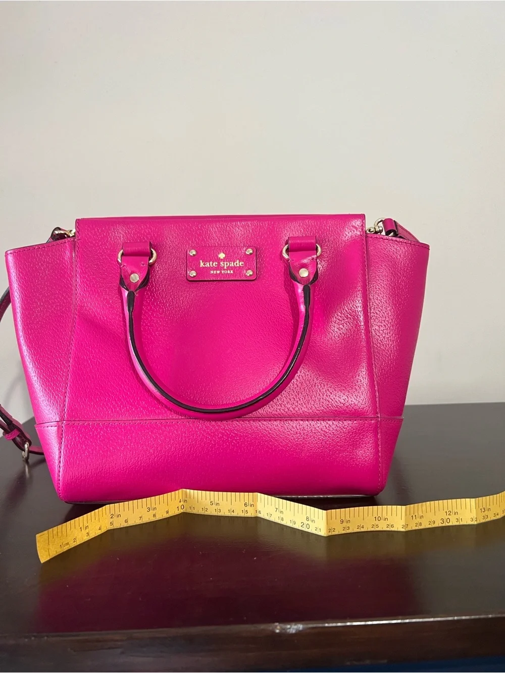 kate spade Hot Pink Pebbled Leather Satchel